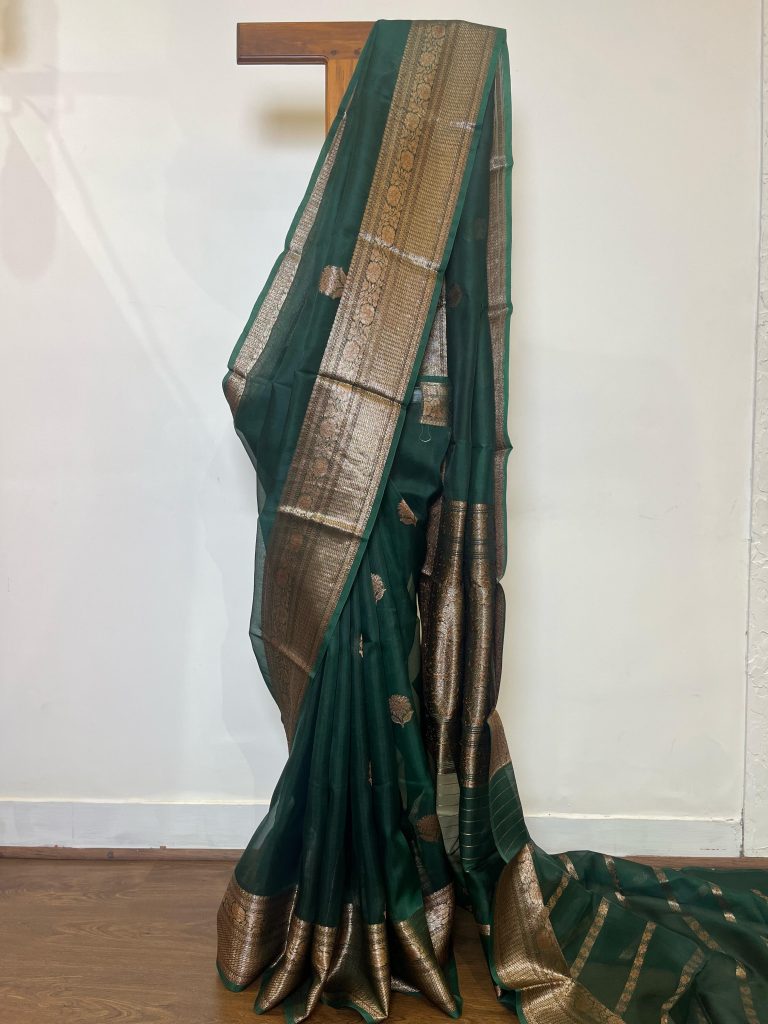 SILK ORGANZA BANARASI SAREE
