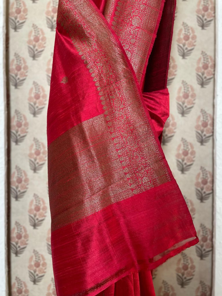 TUSSAR RAW SILK SAREE - Image 2
