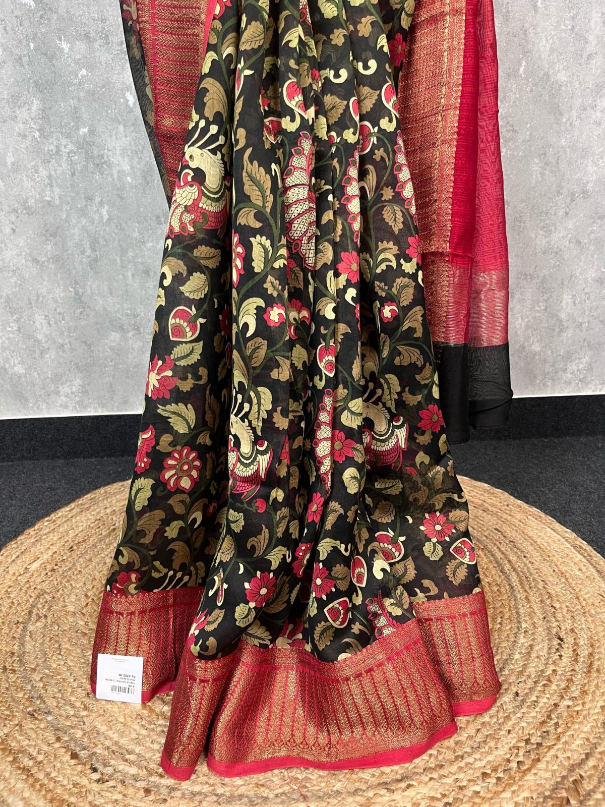 HAND BLOCK PRINT CHANDERI SAREE - Image 3