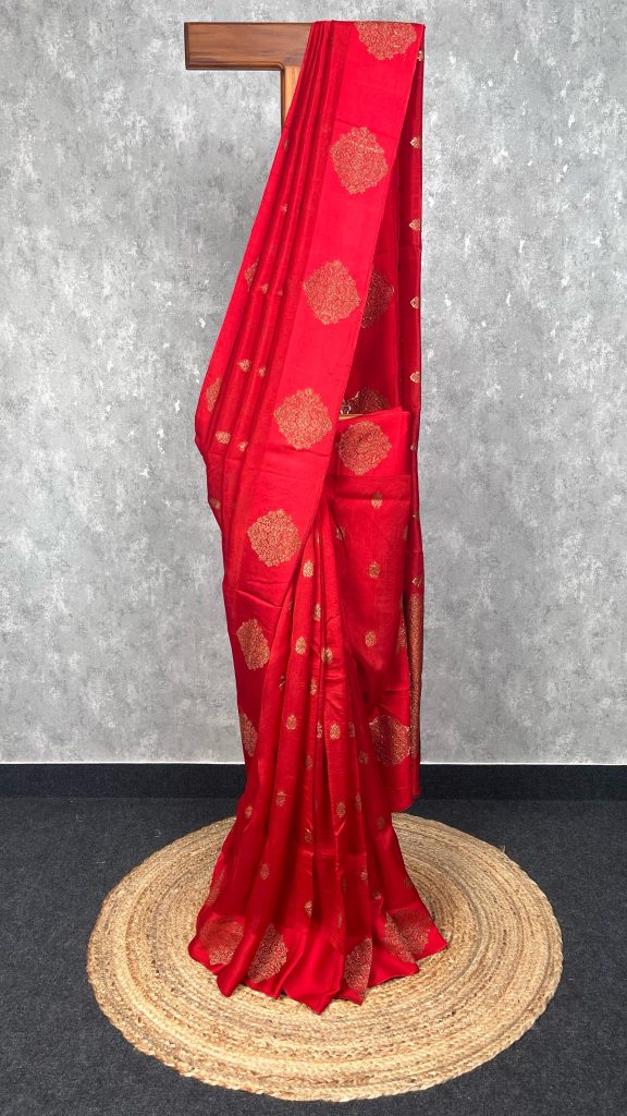 SEMI TUSSAR RAW SILK BANARASI SAREE