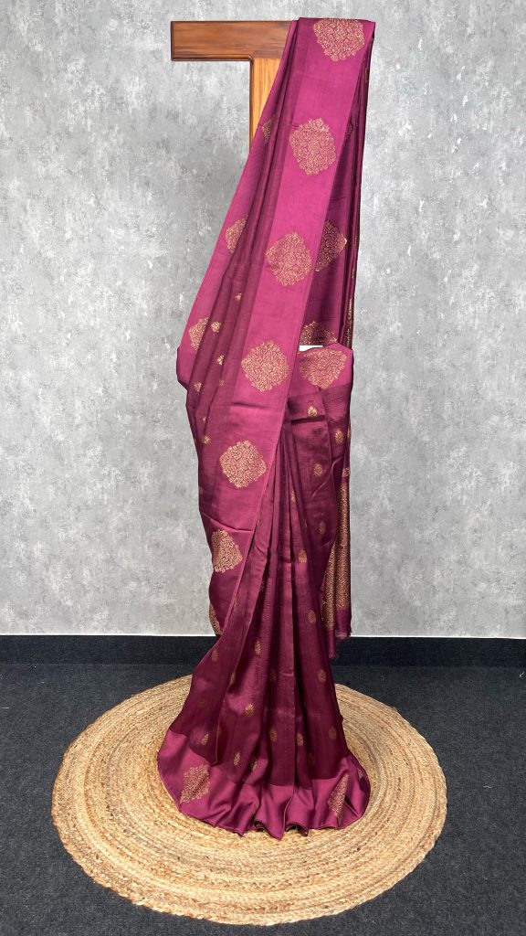 SEMI TUSSAR RAW SILK BANARASI SAREE