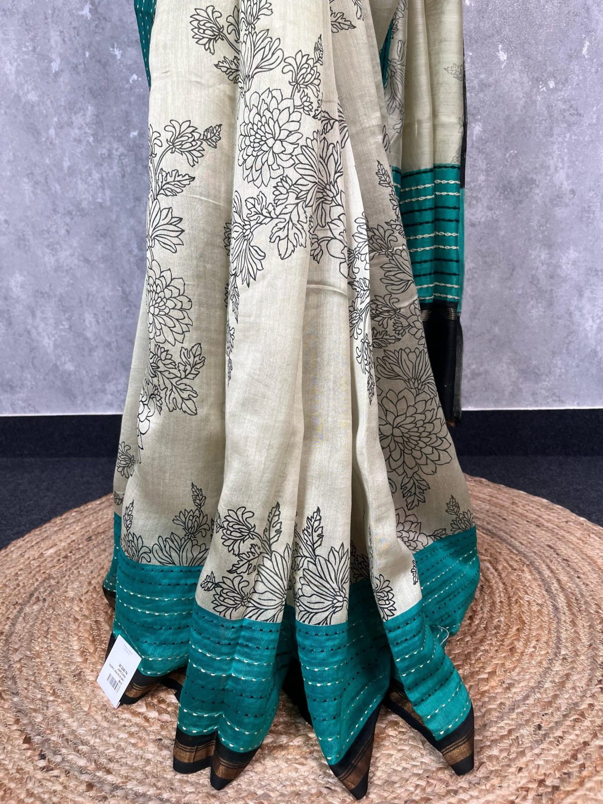 HAND BLOCK PRINT CHANDERI SAREE - Image 3