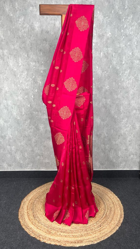 SEMI TUSSAR RAW SILK BANARASI SAREE