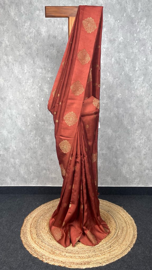 SEMI TUSSAR RAW SILK BANARASI SAREE
