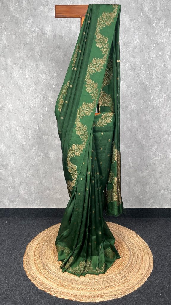 SEMI TUSSAR RAW SILK BANARASI SAREE