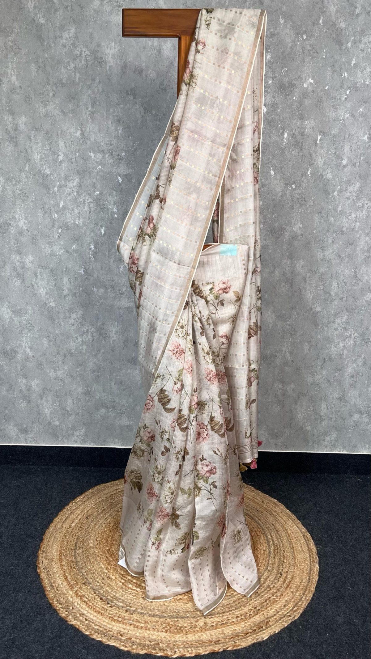 KORA MUSLIN PRINTED SAREE