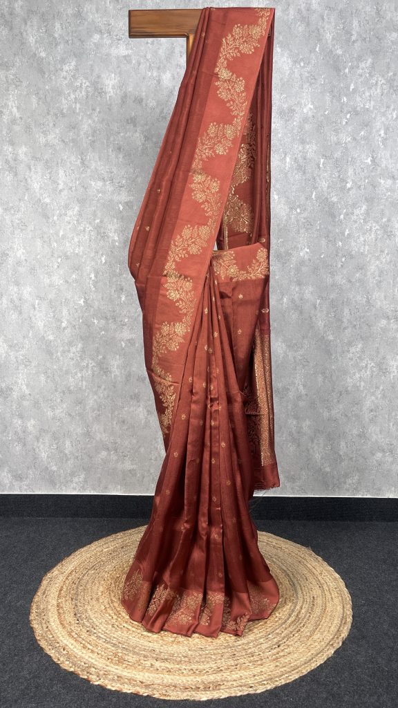 SEMI TUSSAR RAW SILK BANARASI SAREE
