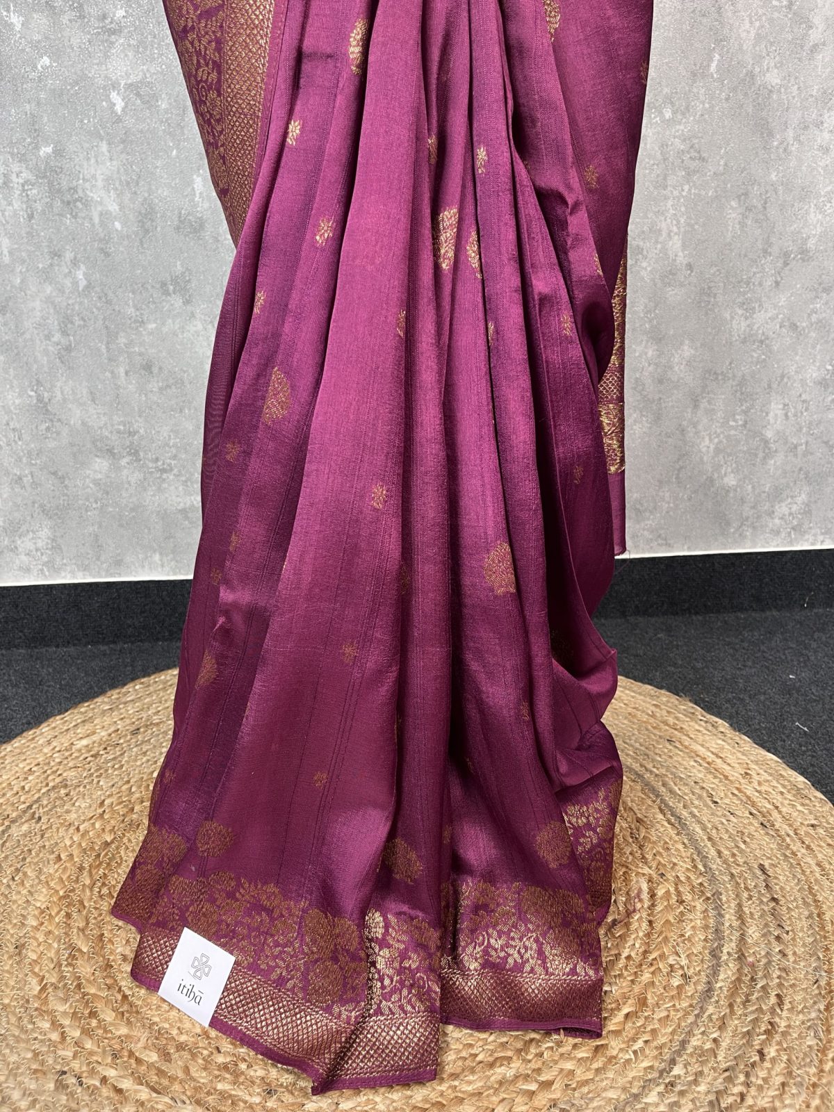 SEMI TUSSAR RAW SILK BANARASI SAREE - Image 3
