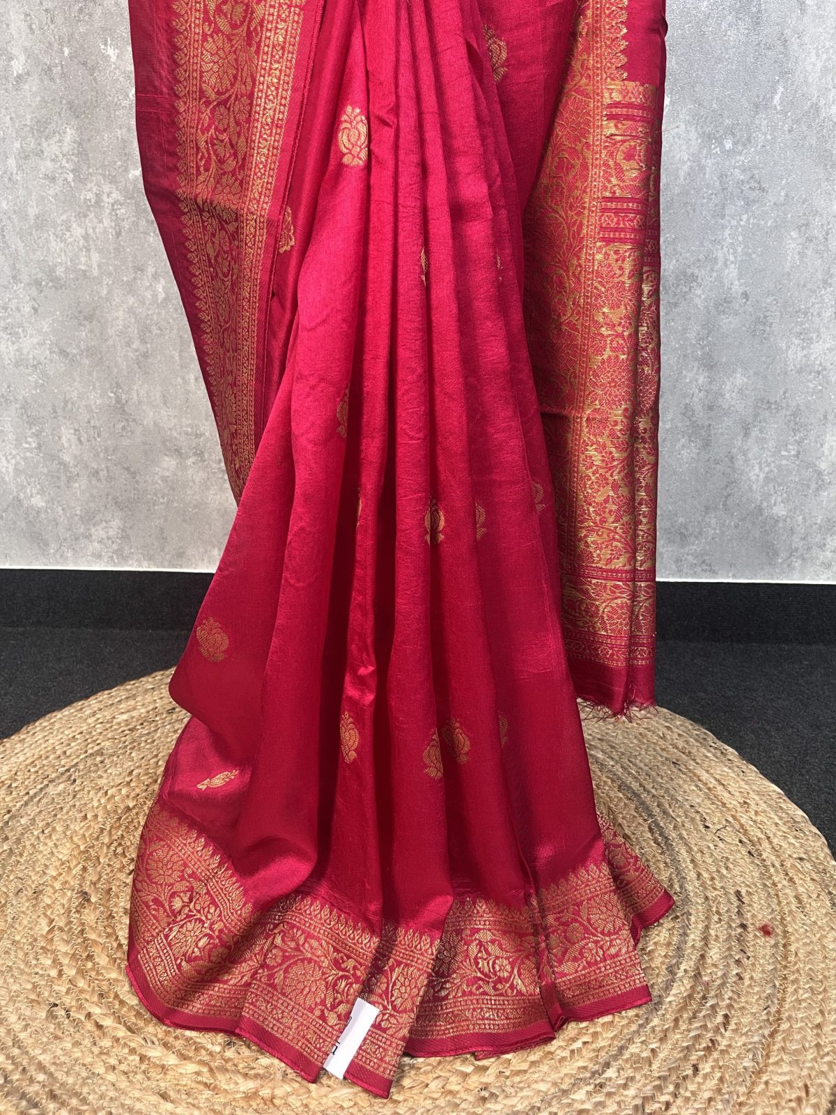 SEMI TUSSAR RAW SILK BANARASI SAREE - Image 3