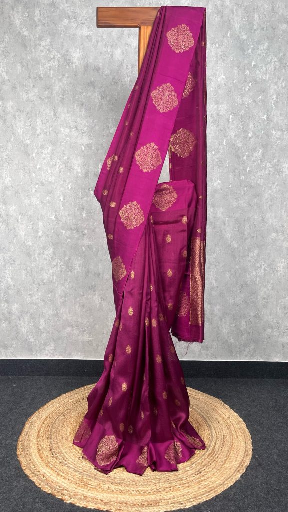 SEMI TUSSAR RAW SILK BANARASI SAREE