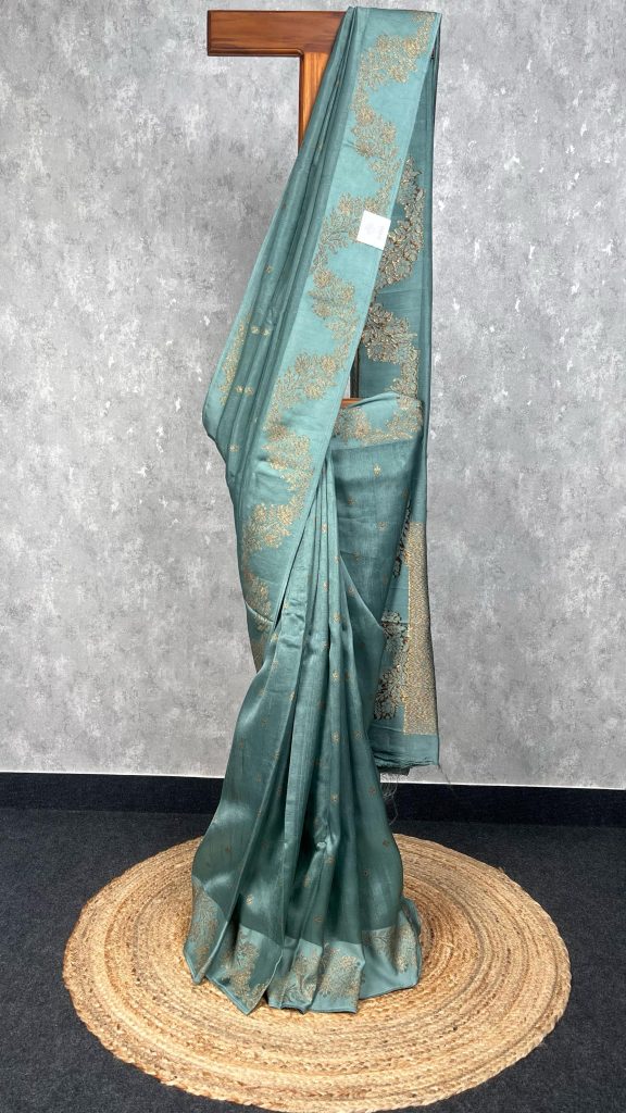 SEMI TUSSAR RAW SILK BANARSI SAREE