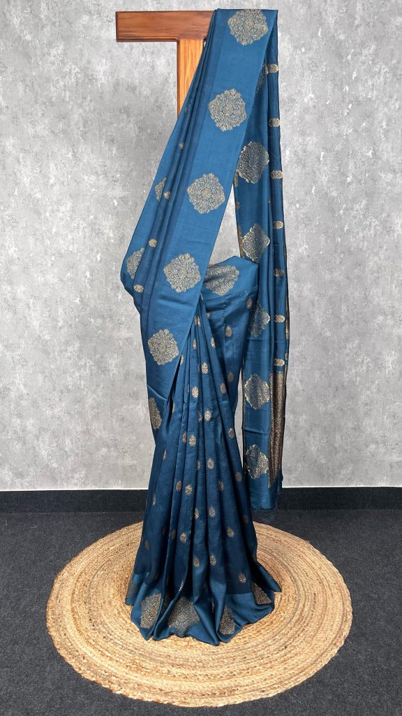 SEMI TUSSAR RAW SILK BANARASI SAREE