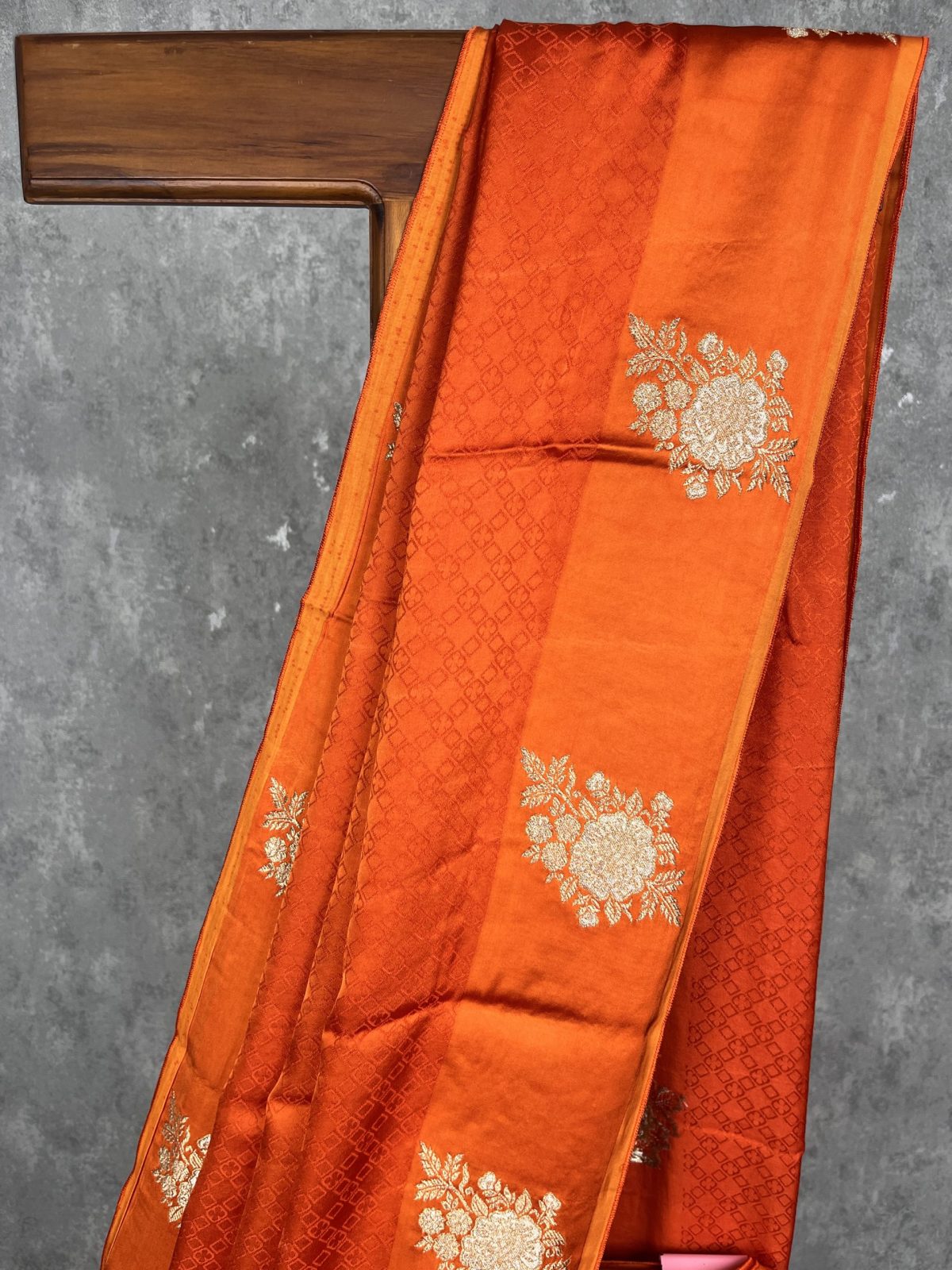 VISCOSE SATIN SILK BANARASI SAREE - Image 2