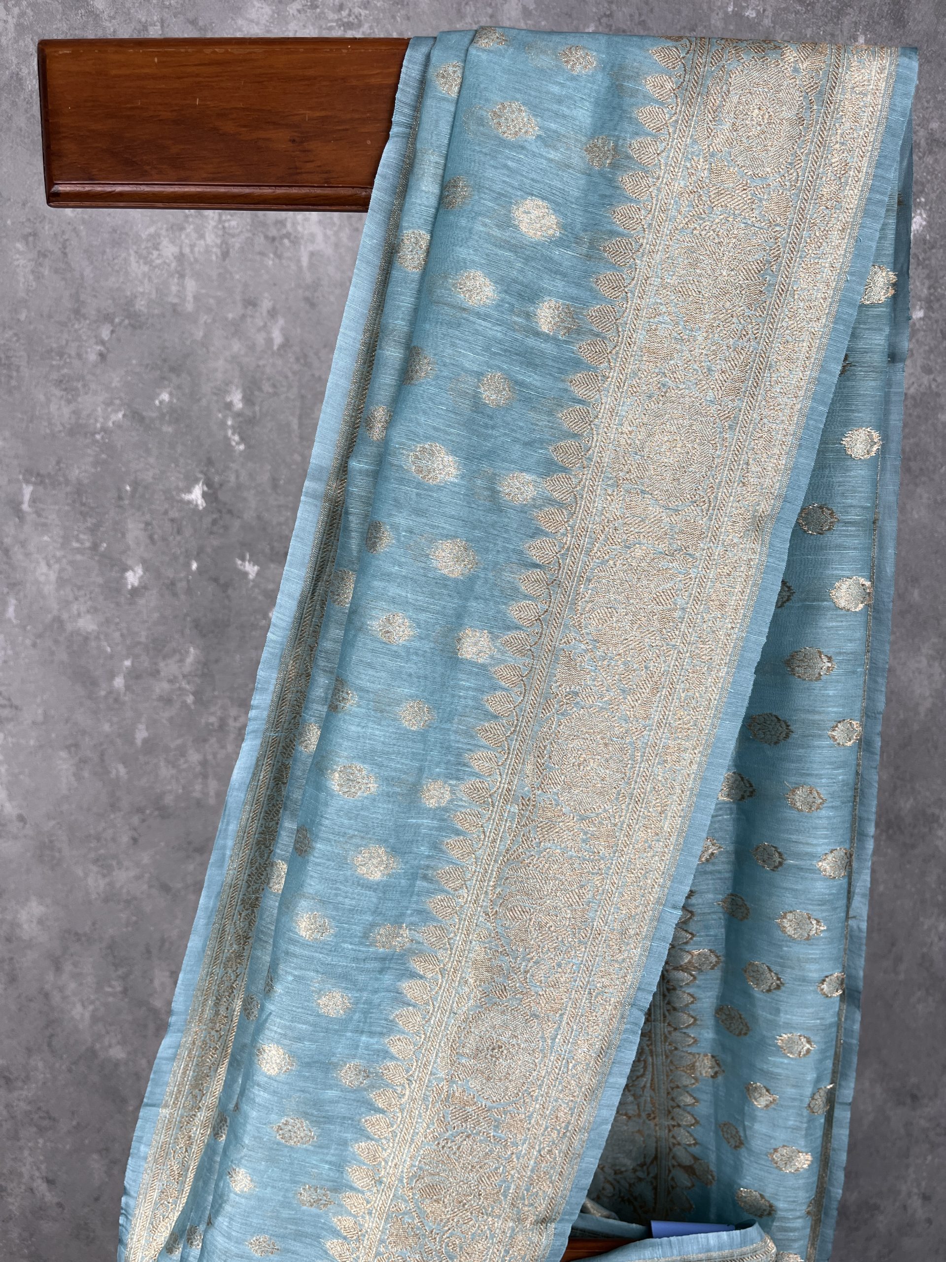 SILK LINEN BANARASI SAREE - Image 2