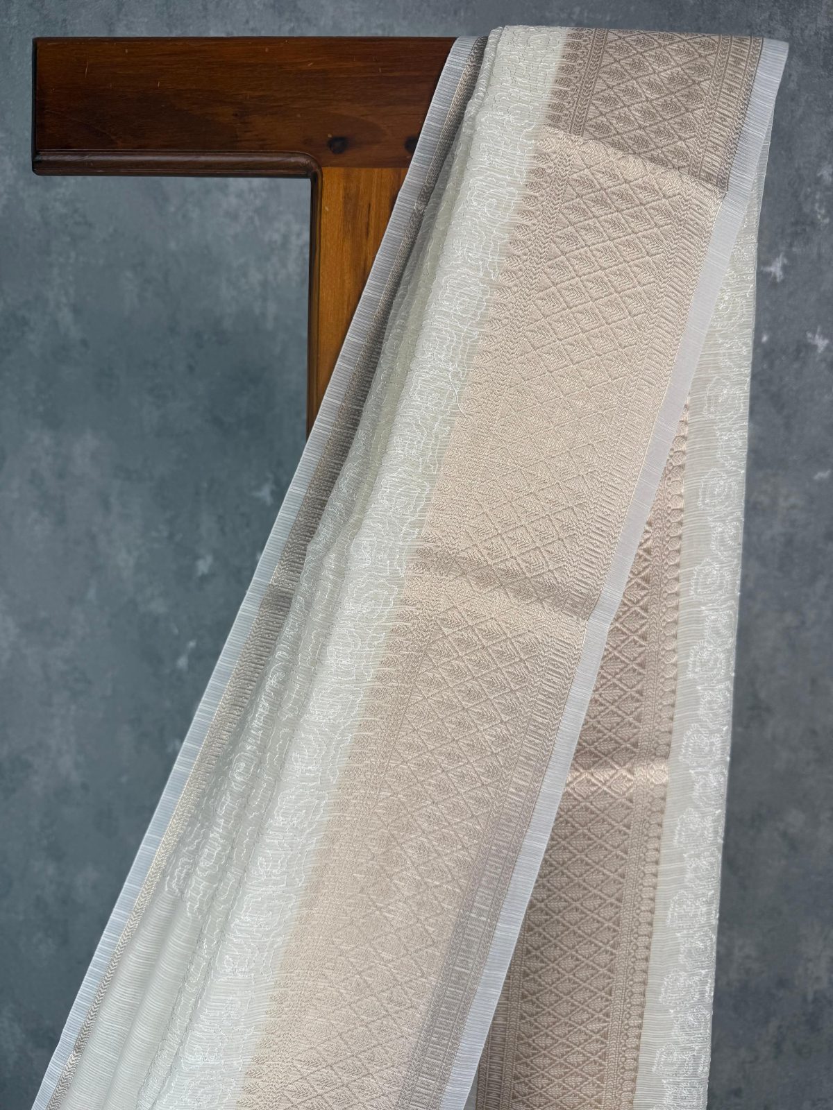 SEMI KOTA EMBROIDERY BANARASI SAREE - Image 2