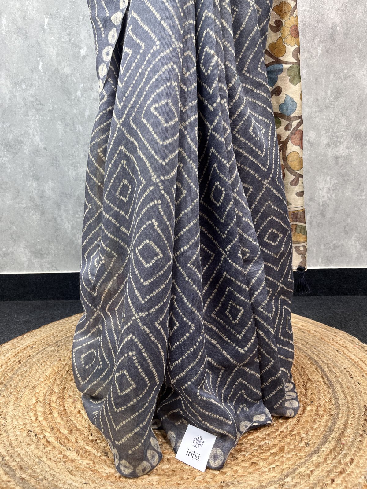 SEMI LINEN PRINTED SAREE - Image 3