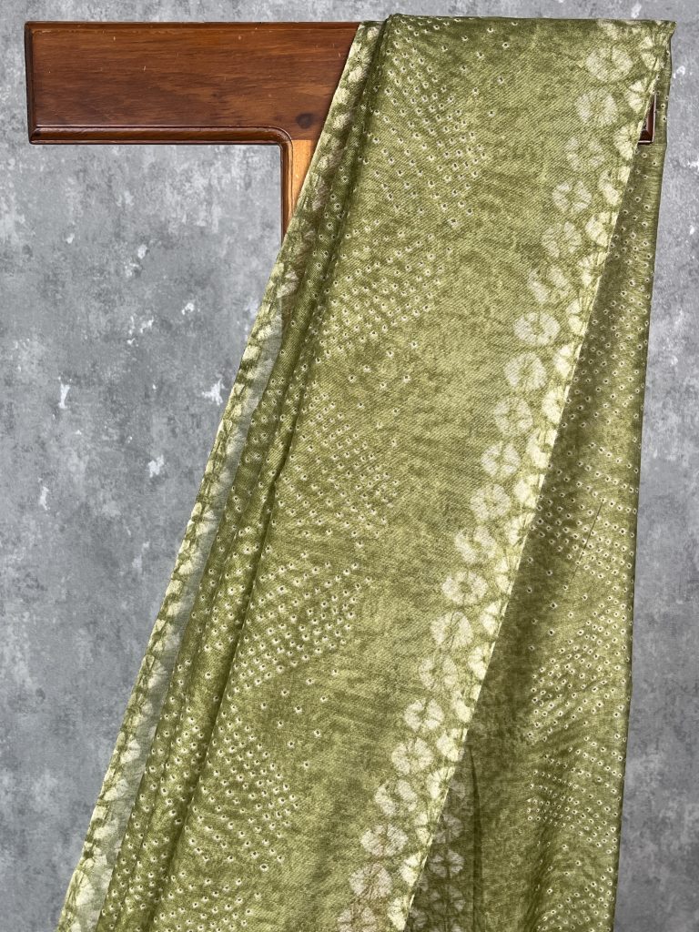 SEMI LINEN PRINTED SAREE - Image 2