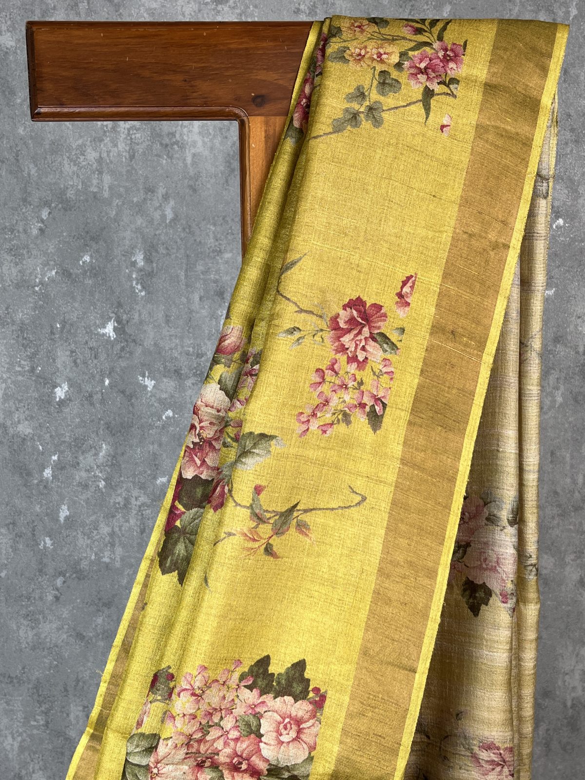TUSSAR SILK PRINTED SAREE - Image 2