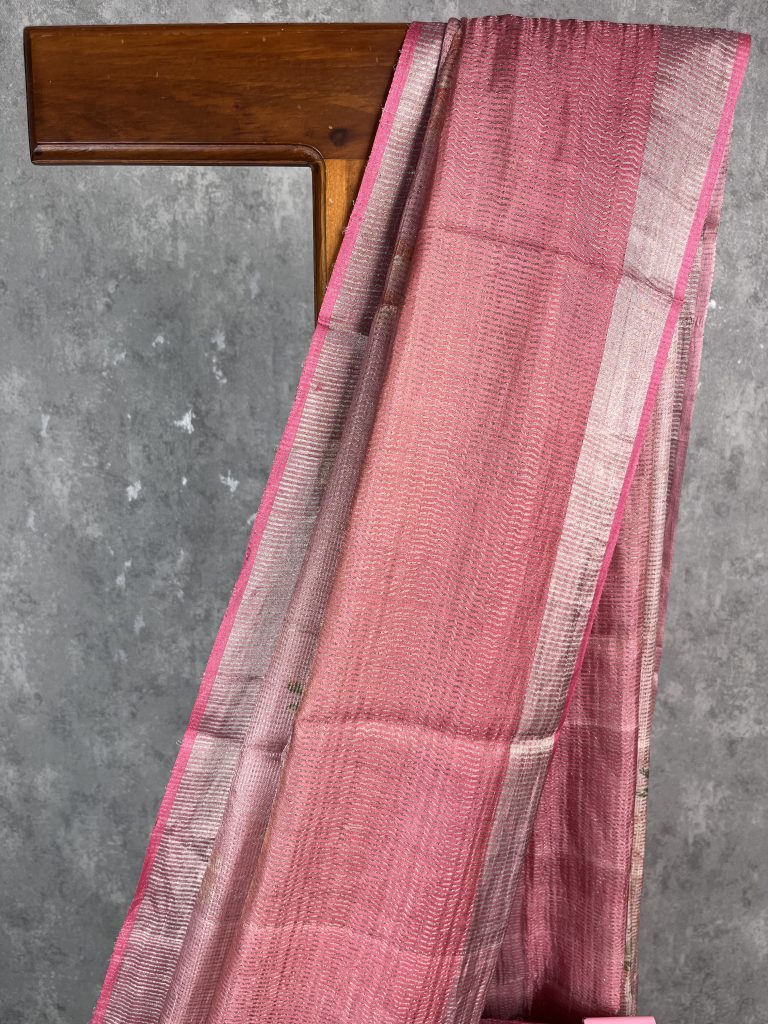 TUSSAR SILK ZARI STRIPES BANARASI SAREE - Image 2