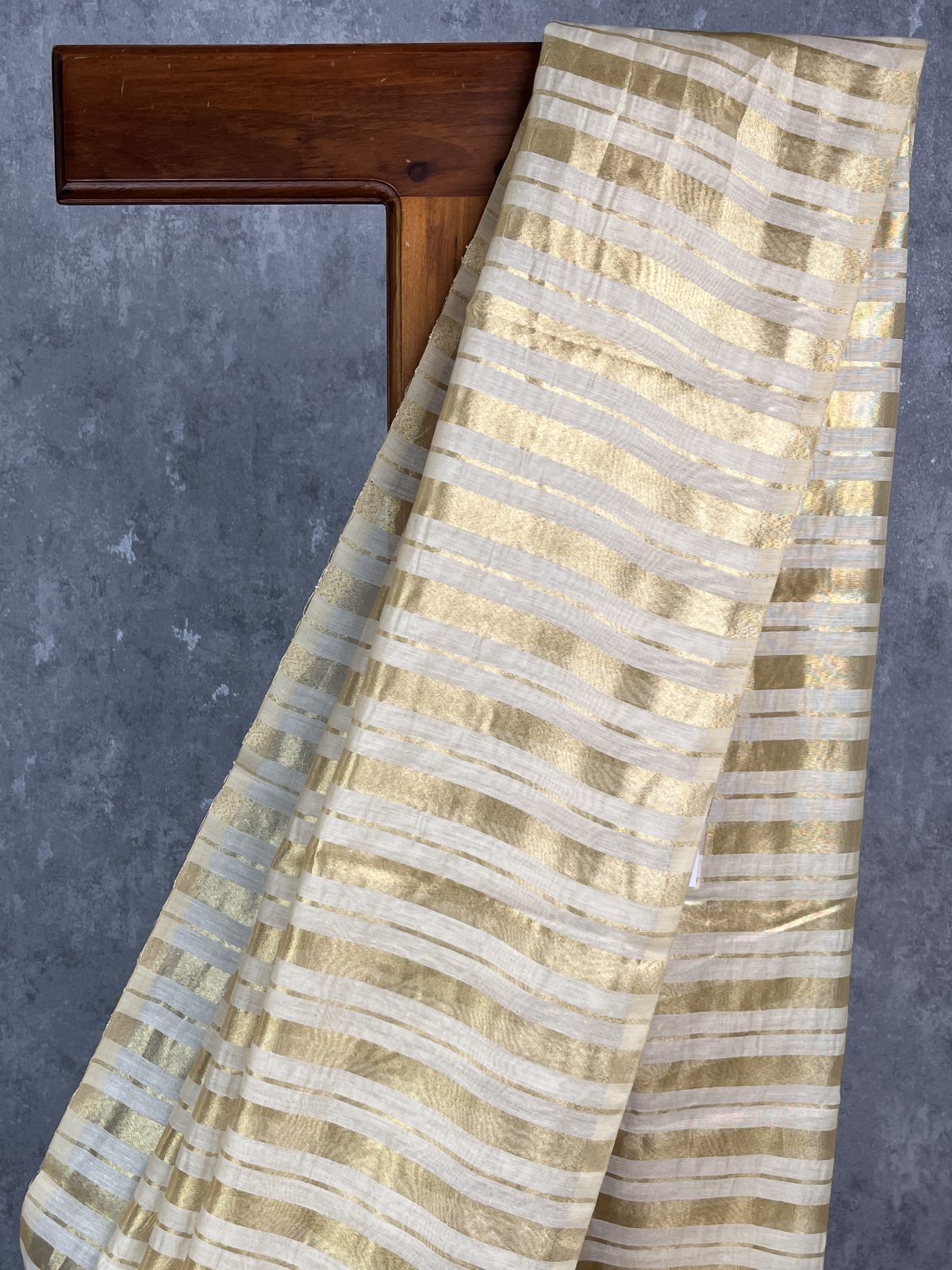 CHANDERI ZARI STRIPES BANARASI SAREE - Image 2