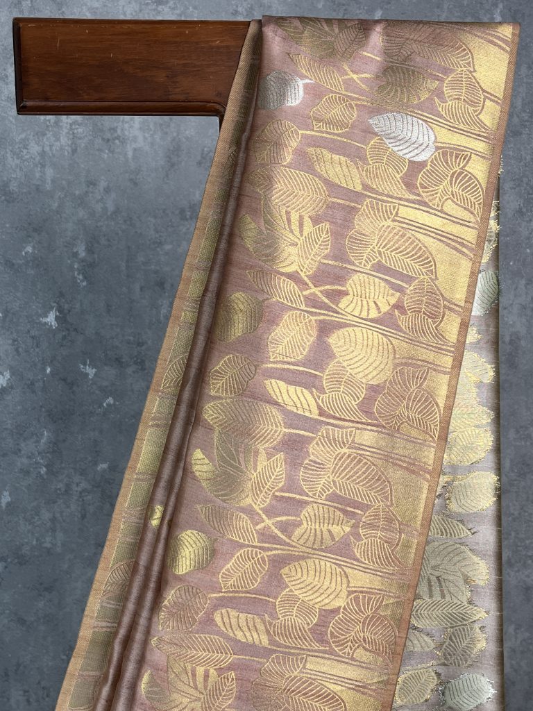SEMI TUSSAR SILK WEAVING BANARASI SAREE - Image 2