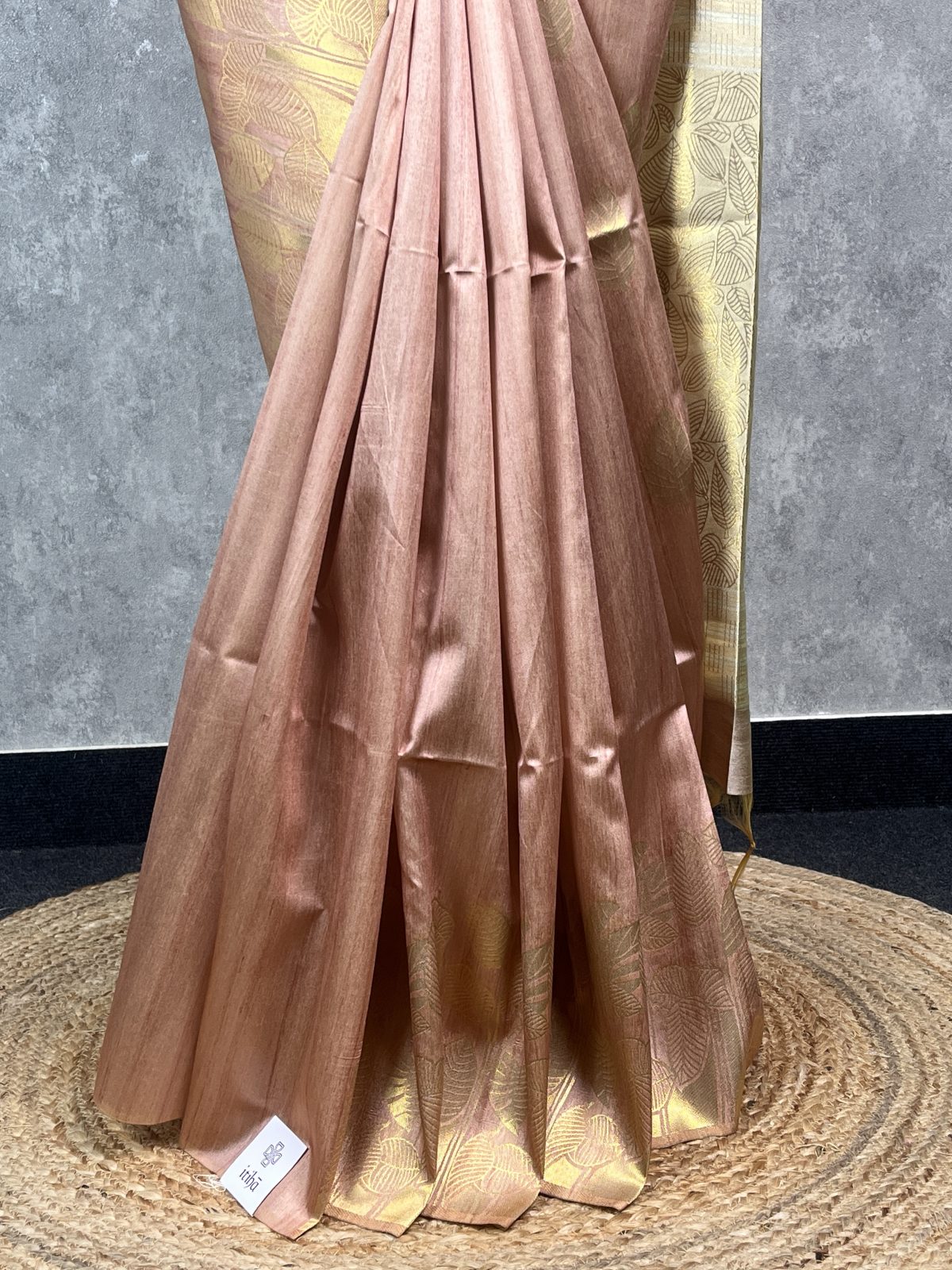 SEMI TUSSAR SILK WEAVING BANARASI SAREE - Image 3