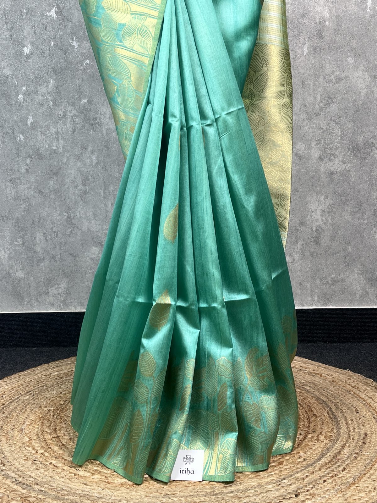 SEMI TUSSAR SILK WEAVING BANARASI SAREE - Image 3