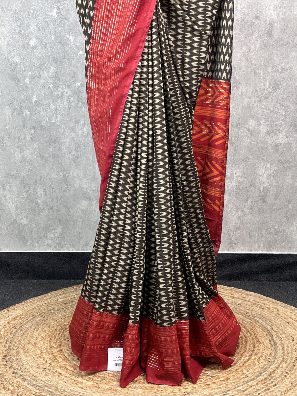 SEMI LINEN PRINTED SAREE - Image 3