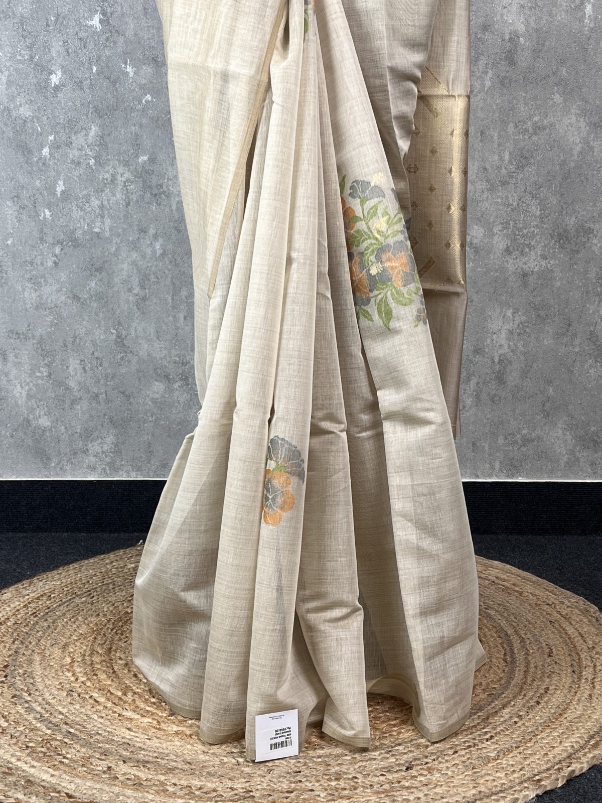 SEMI TUSSAR PRINTED BANARASI SAREE - Image 3
