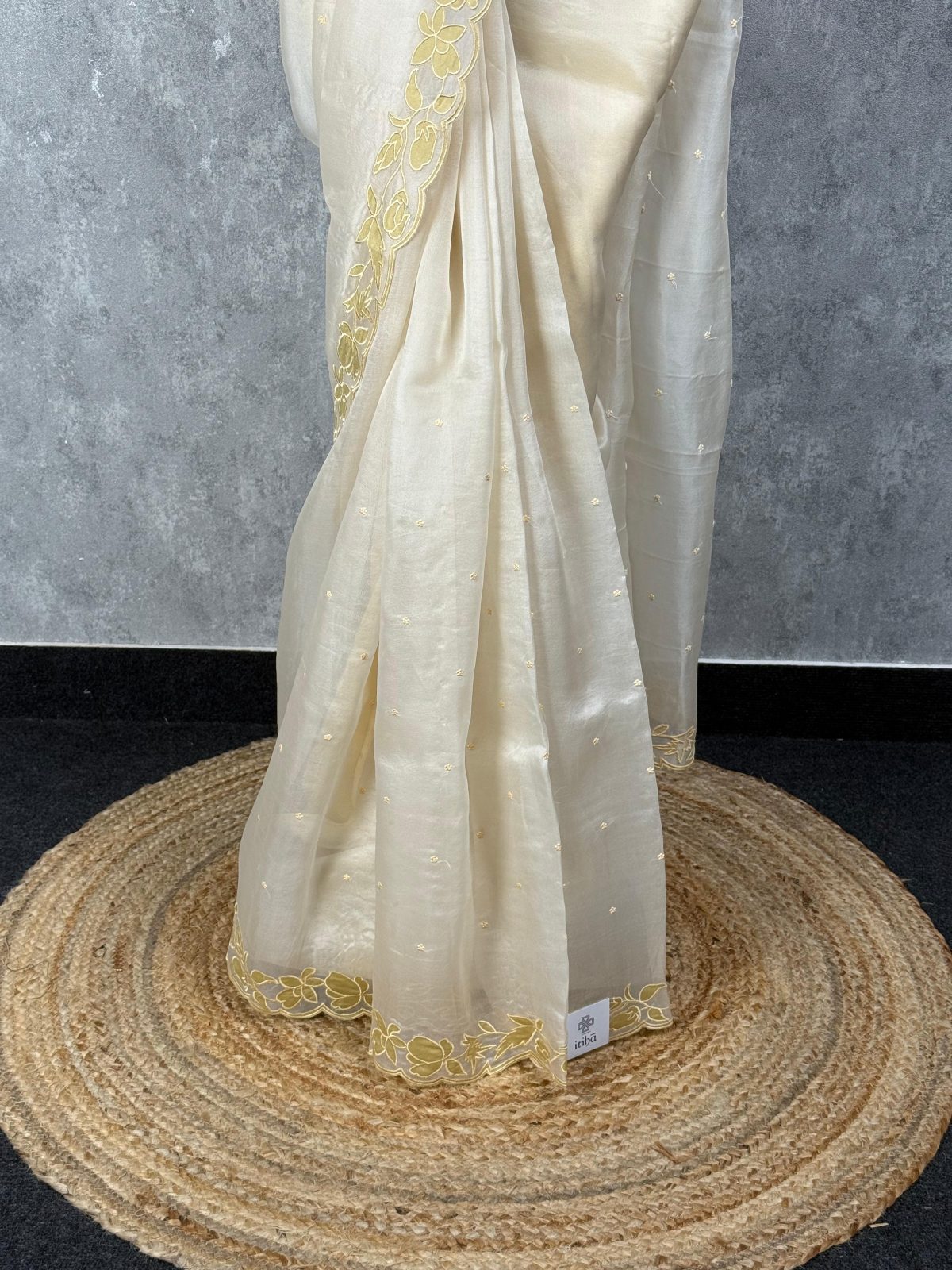 SILK ORGANZA EMBROIDERY SAREE - Image 3
