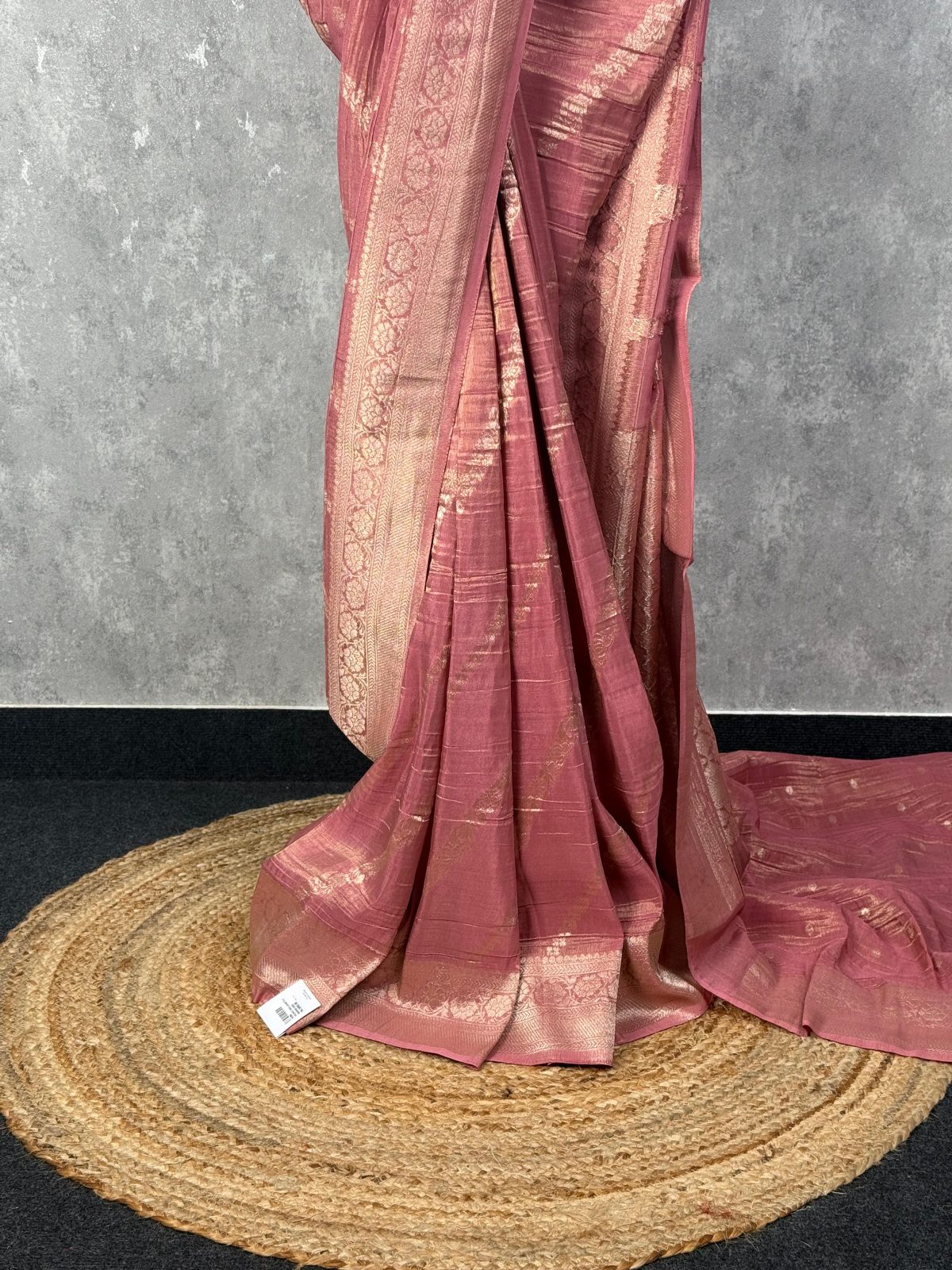 CRUSHED TISSUE GEORGETTE BANARASI SAREE - Image 3