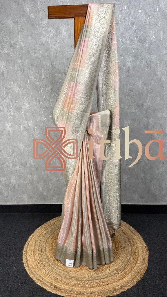 SATIN GEORGETTE BANARASI SAREE