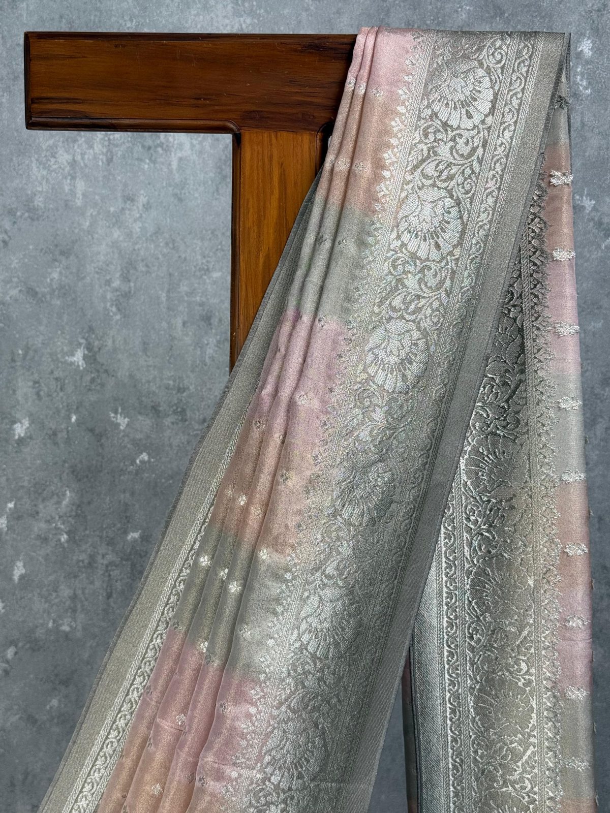 SATIN GEORGETTE BANARASI SAREE - Image 2