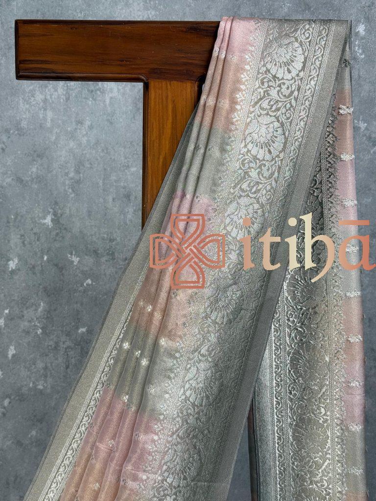 SATIN GEORGETTE BANARASI SAREE - Image 2