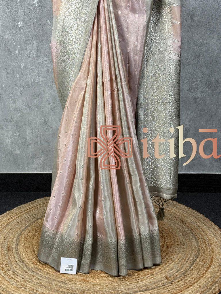 SATIN GEORGETTE BANARASI SAREE - Image 3