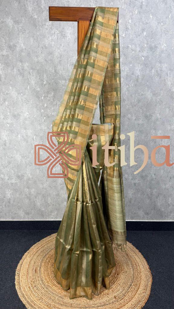MUSLIN TUSSAR SILK SAREE