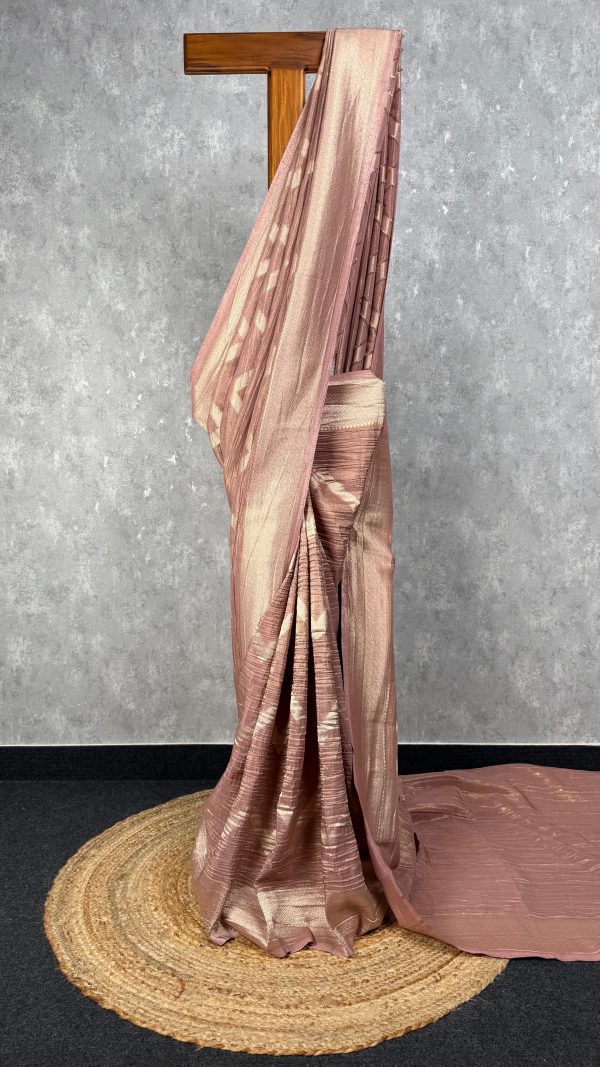CRUSHED TISSUE GEORGETTE BANARASI SAREE