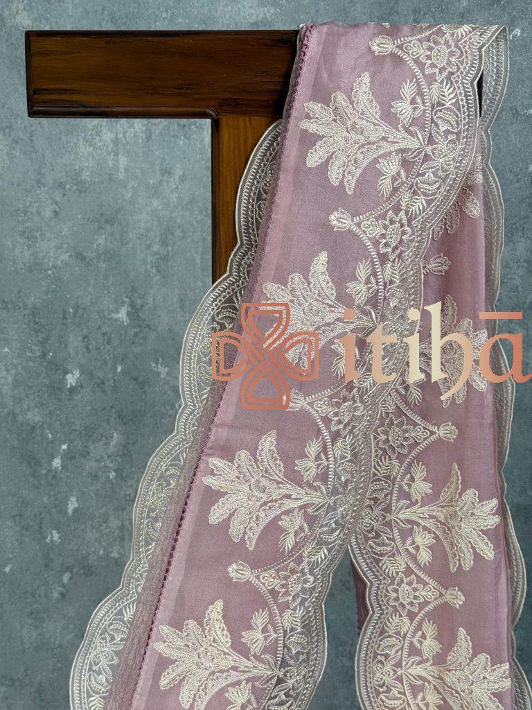 CRUSHED TISSUE SILK EMBROIDERY SAREE - Image 2