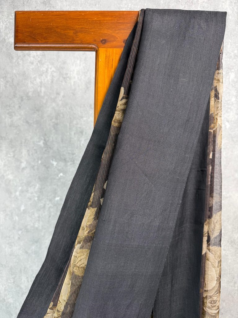 FLORAL PRINTED MUSLIN SAREE - Image 2