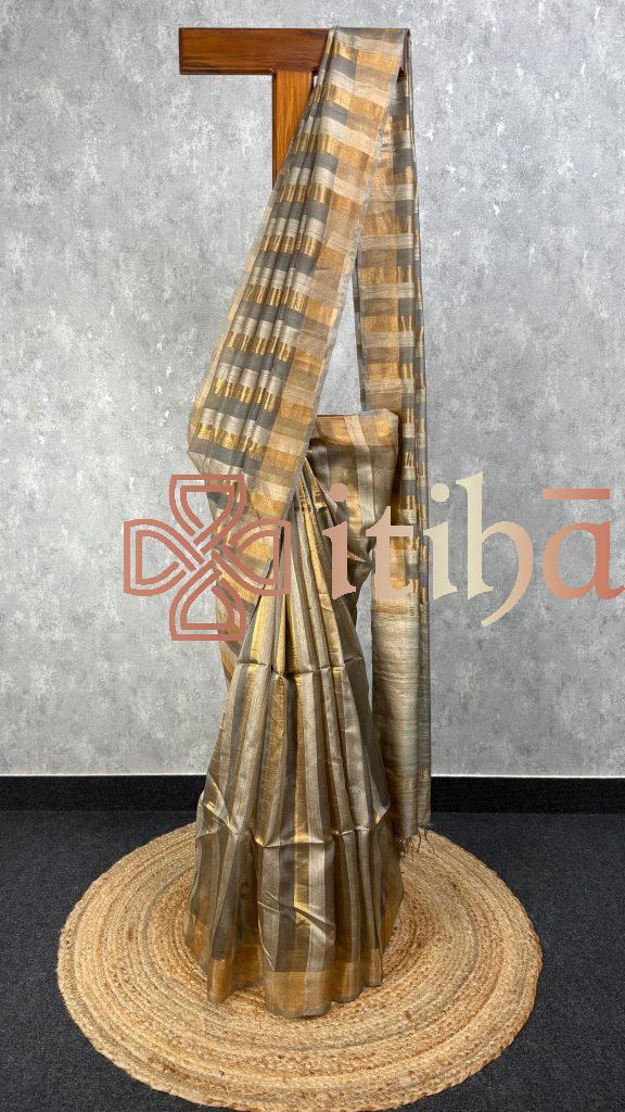 MUSLIN TUSSAR SILK SAREE