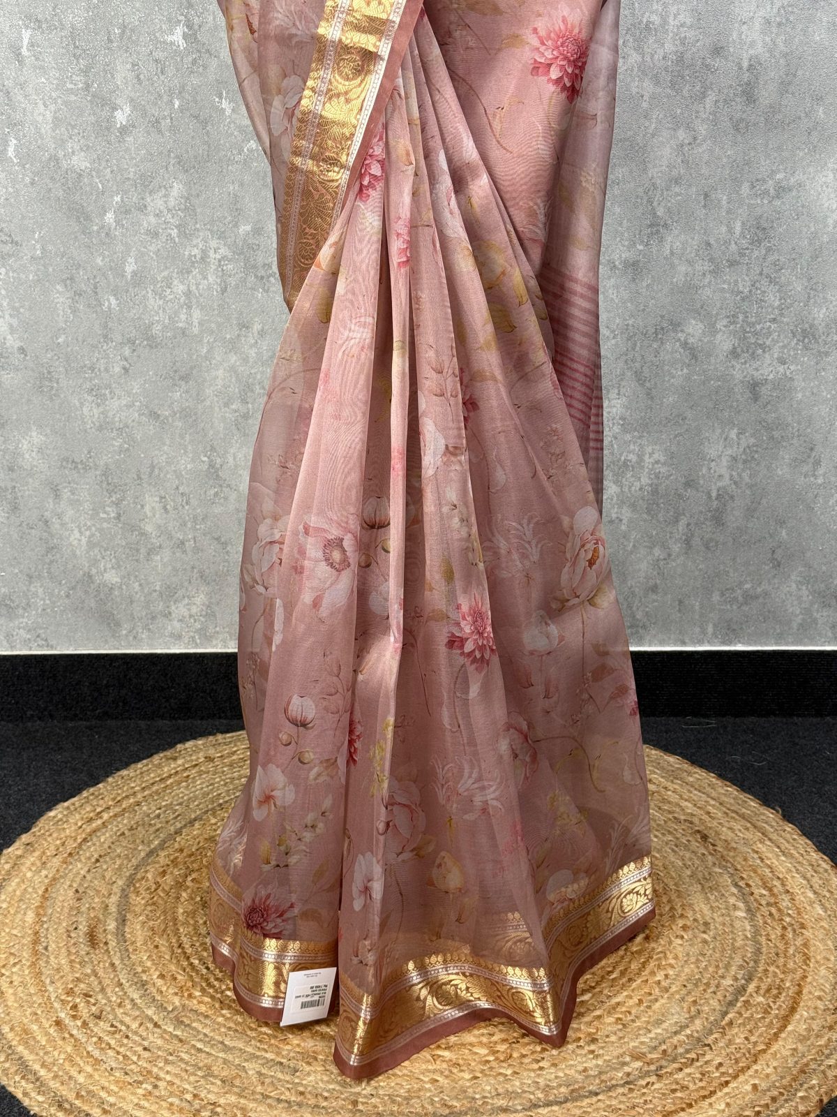 SILK ORGANZA PRINTED SAREE - Image 3