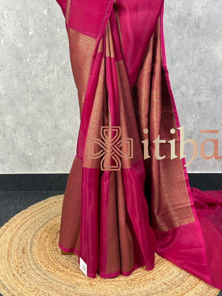 SILK ORGANZA BANARASI SAREE - Image 3