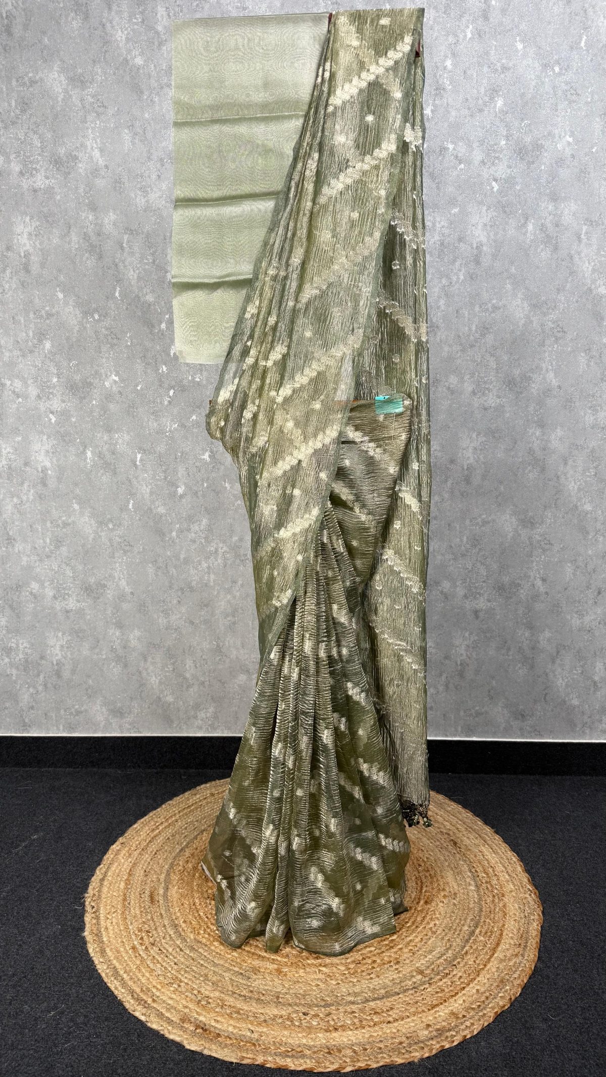 CRUSHED TISSUE ORGANZA BANARASI SAREE