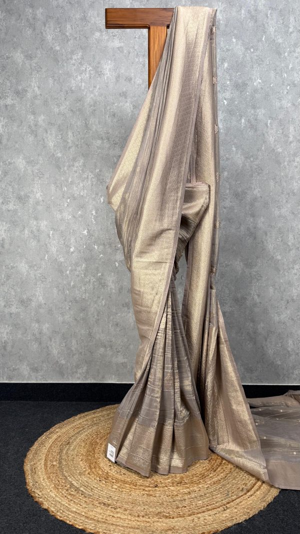 CRUSHED TISSUE GEORGETTE BANARASI SAREE