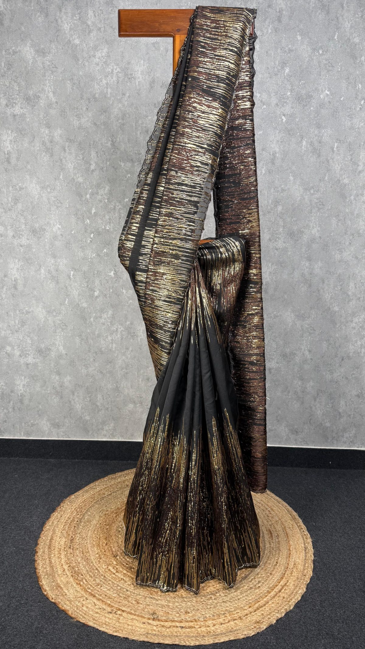 TURKISH ORGANZA EMBROIDERY SAREE