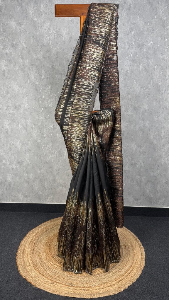 TURKISH ORGANZA EMBROIDERY SAREE