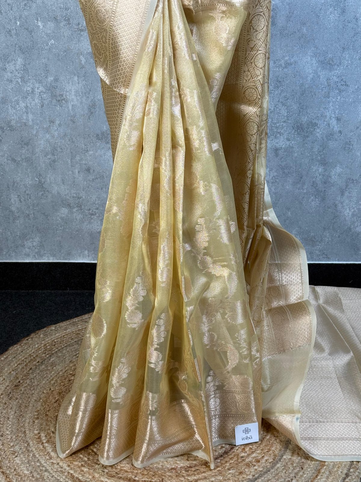 SEMI TISSUE ORGANZA JAAL BANARASI SAREE - Image 3