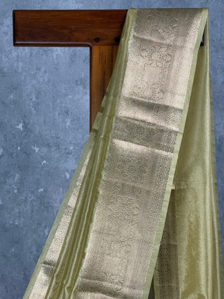 SEMI TISSUE ORGANZA BANARASI SAREE - Image 2