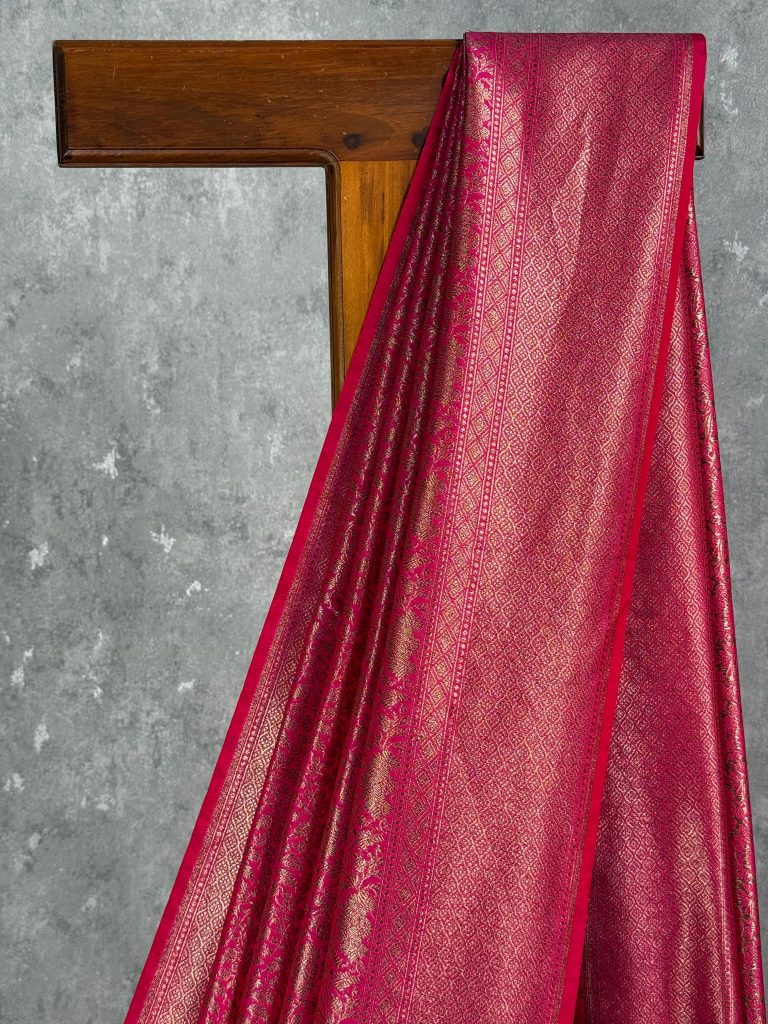 SEMI KATAN ANTIQUE ZARI BROCADE BANARASI SAREE - Image 2