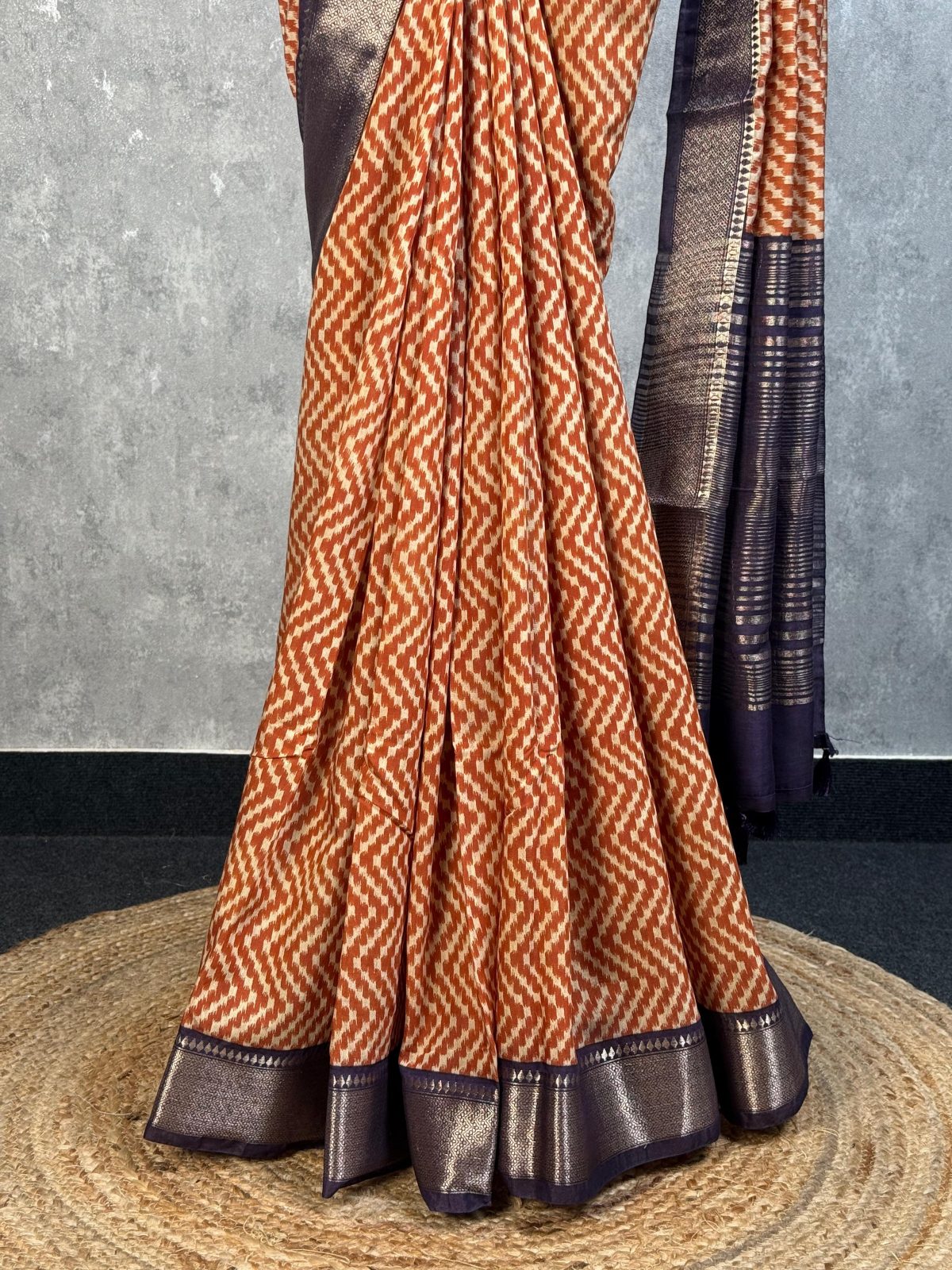 ASSAM SILK PRINTED BANARASI SAREE - Image 3